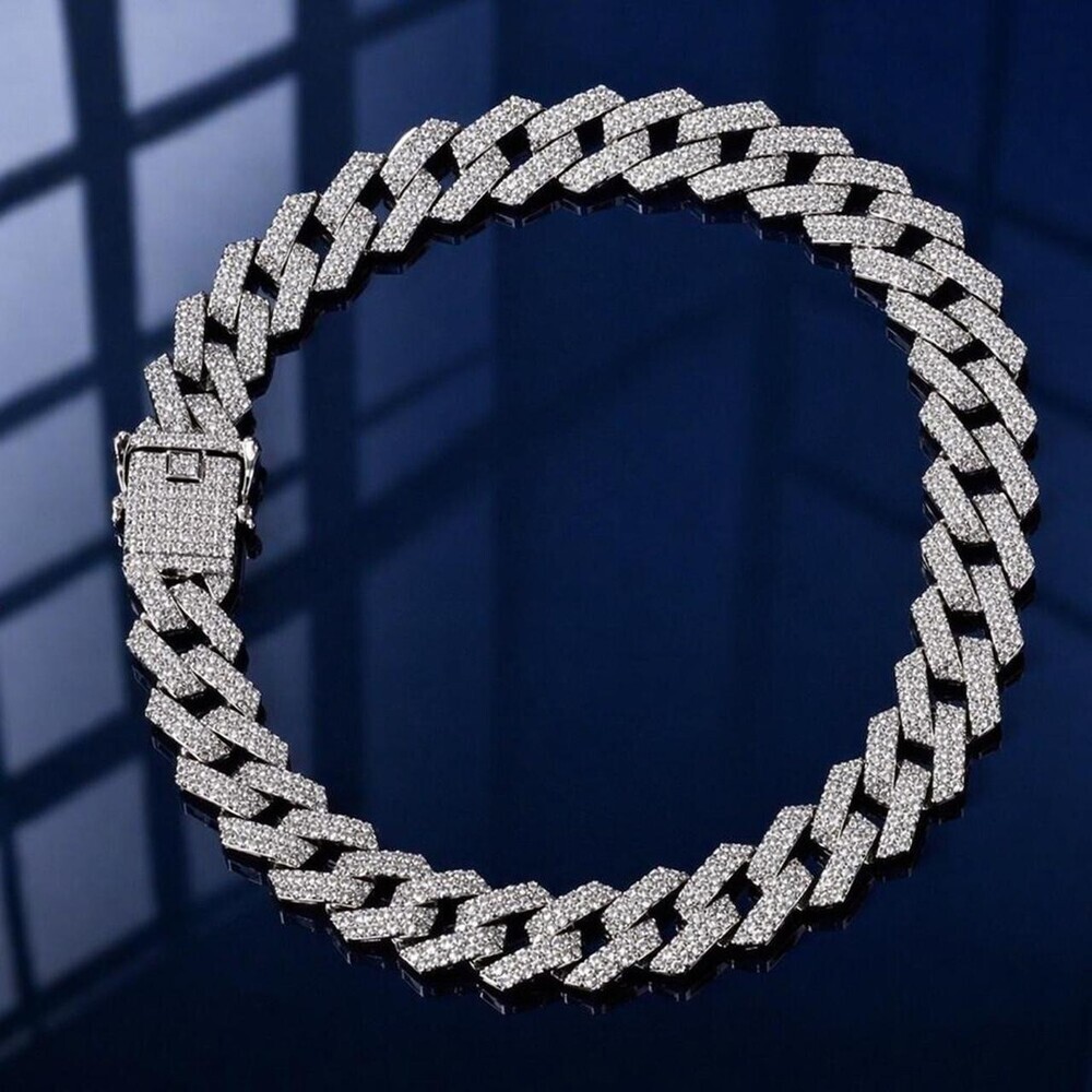 20 Mm Iced Out Prong Cuban 9 B 73